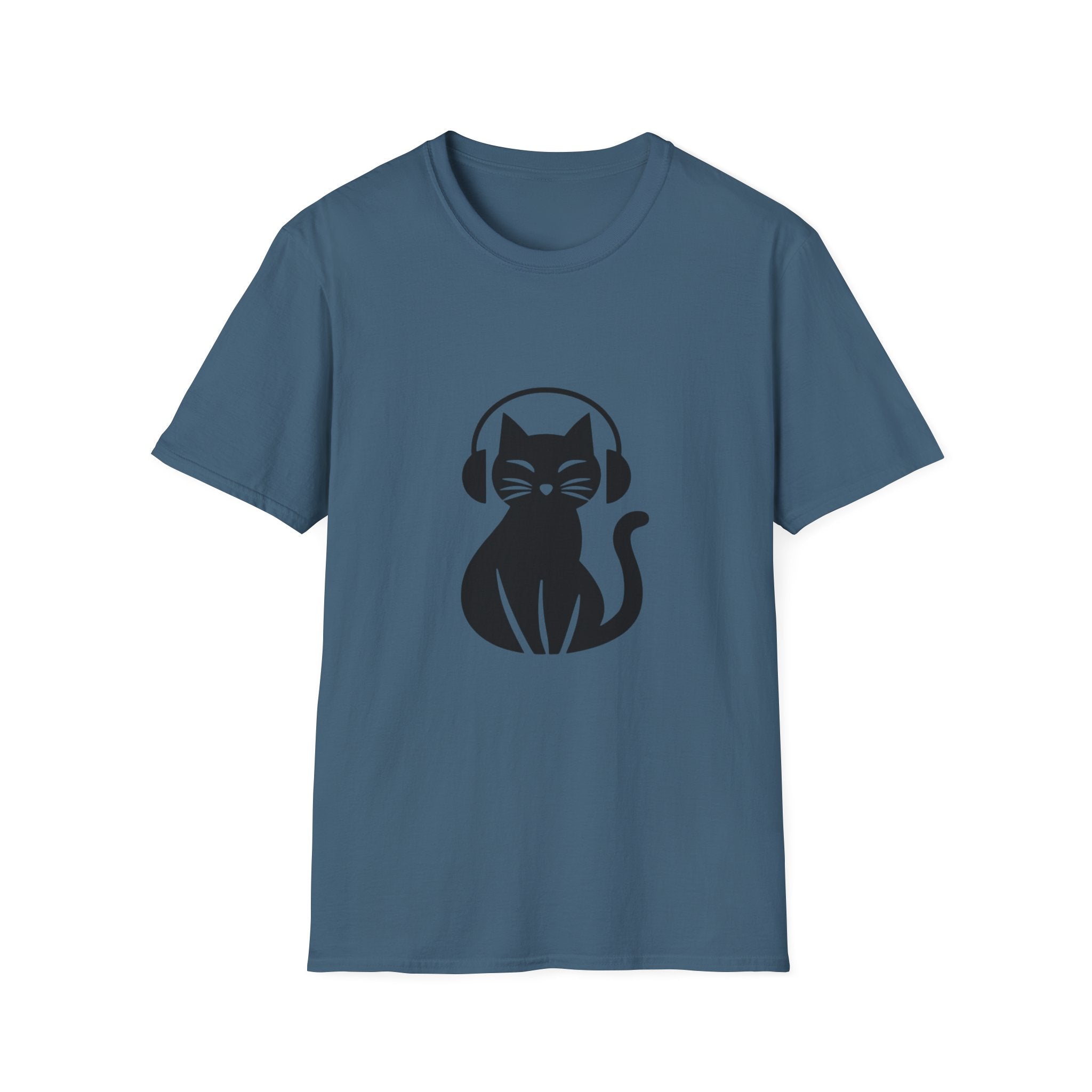 Cat With Headphones T-Shirt