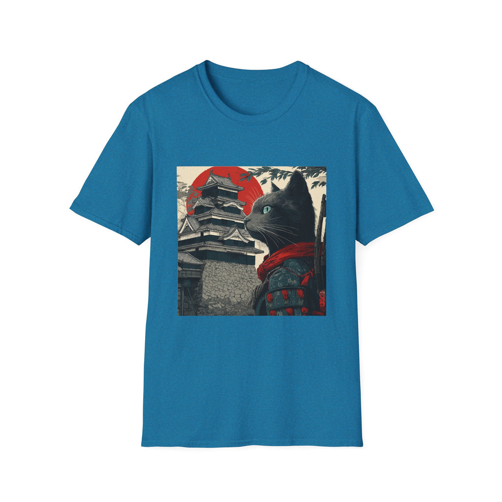 Cat in Front of Samurai Castle T-Shirt