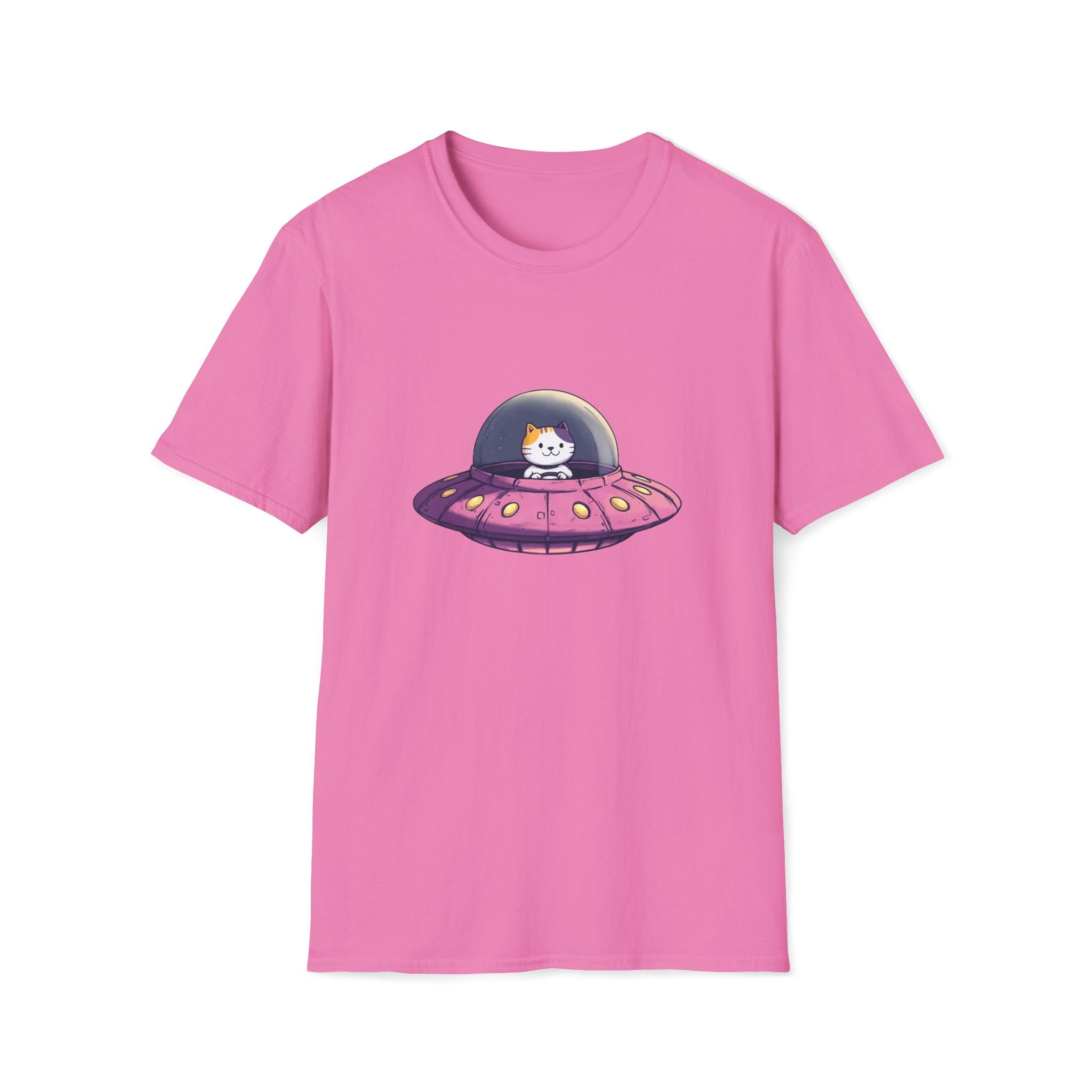 Cat in UFO T-Shirt
