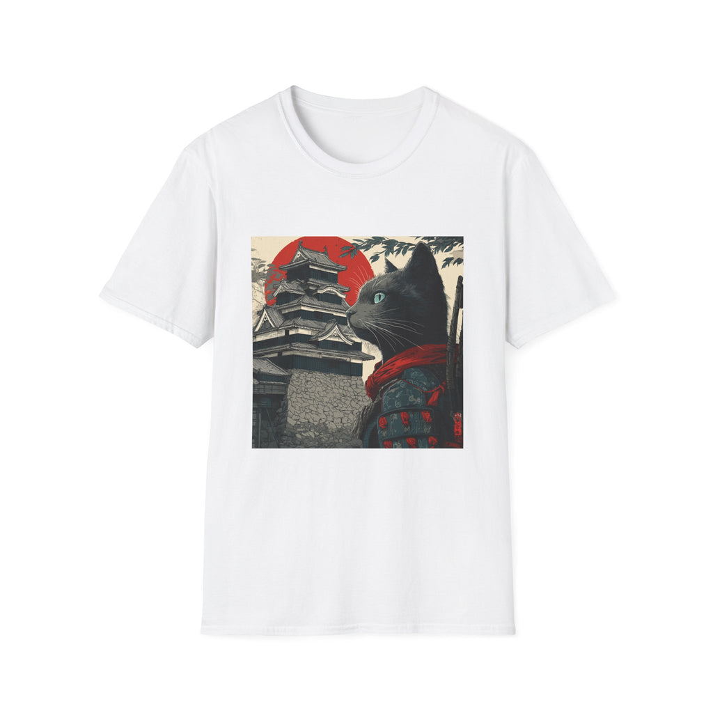 Cat in Front of Samurai Castle T-Shirt