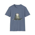 Cat Tangled Up In Xmas Lights T-Shirt