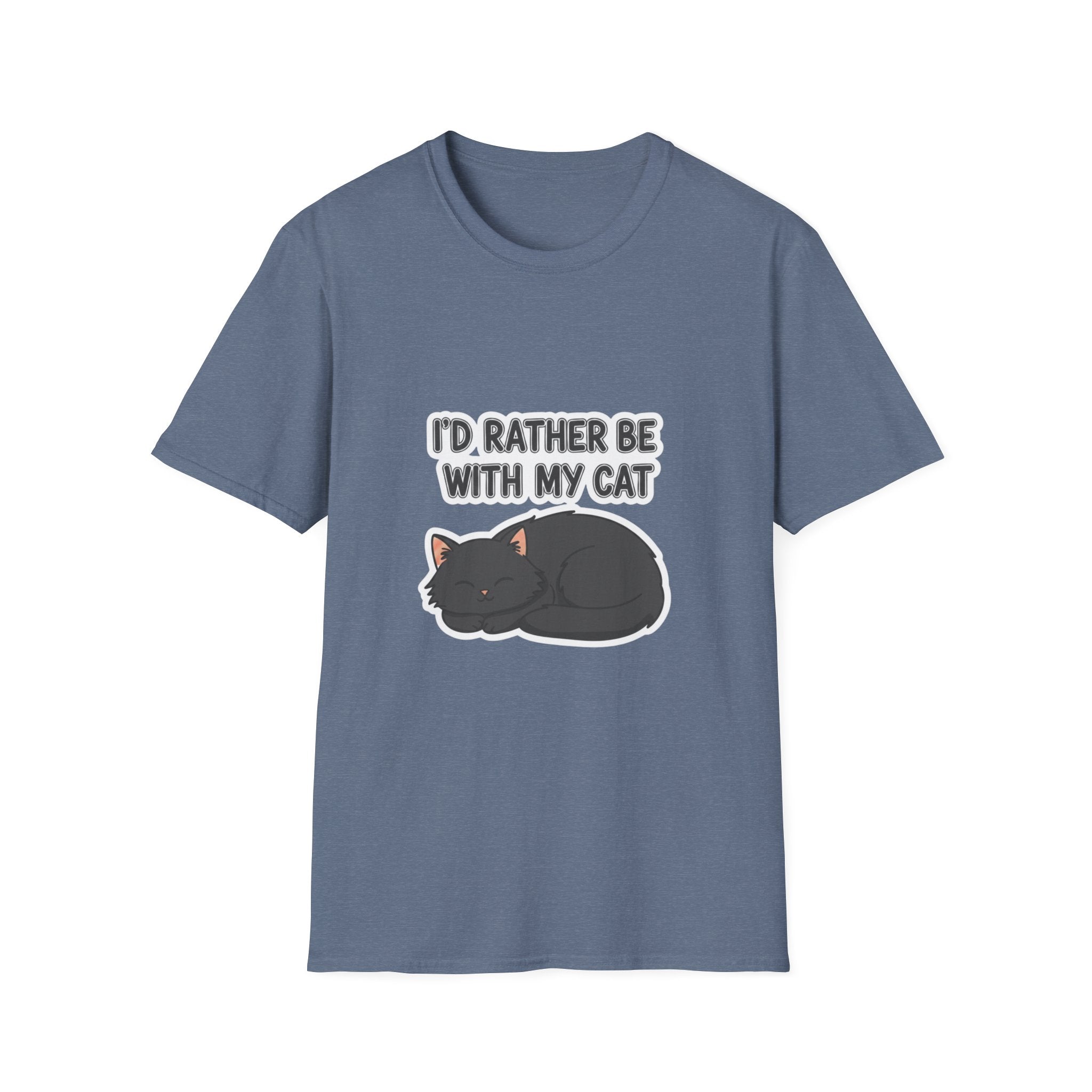 I'd Rather Be With My Cat (Gray Cat) T-Shirt