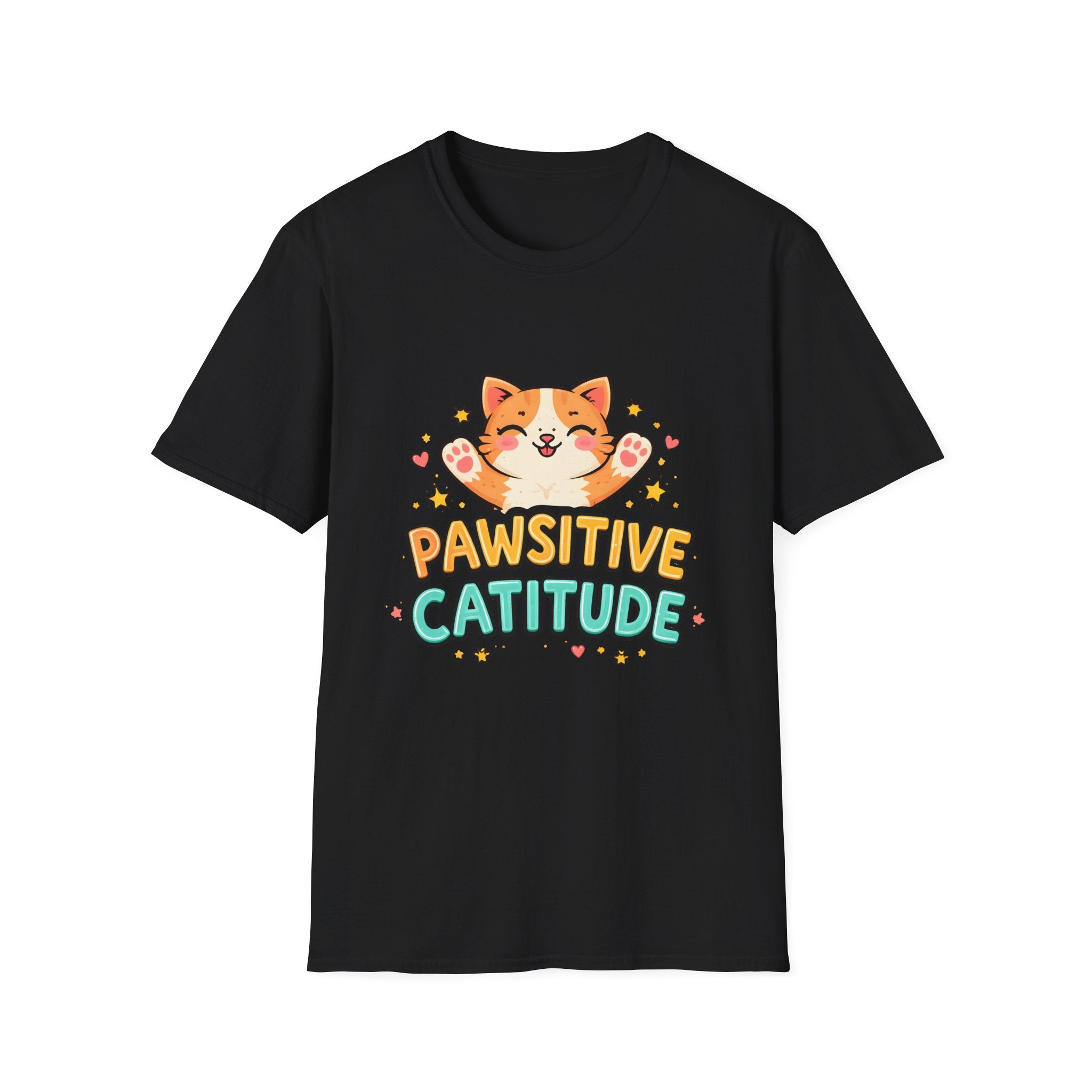 Pawsitive Catitude (Outstretched Arms) T-Shirt