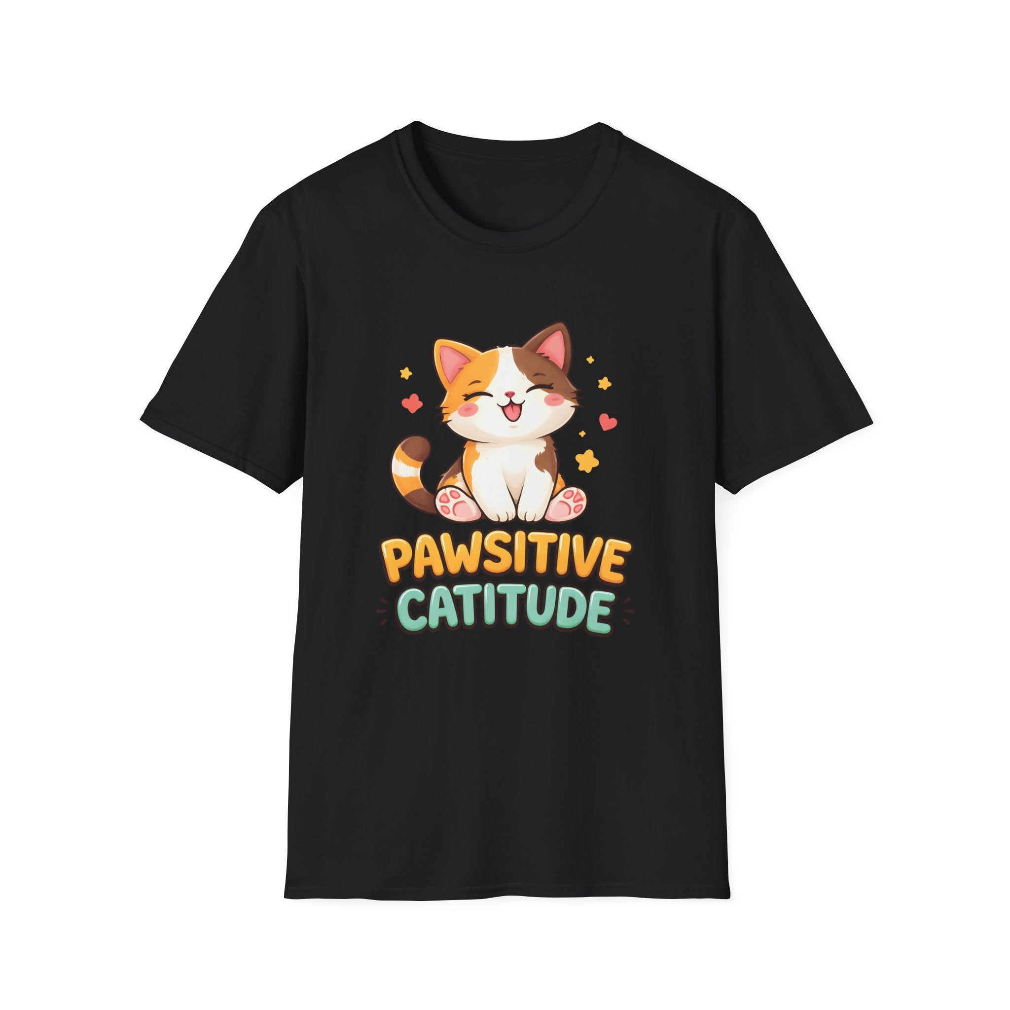 Pawsitive Catitude (Sitting Cat) T-Shirt