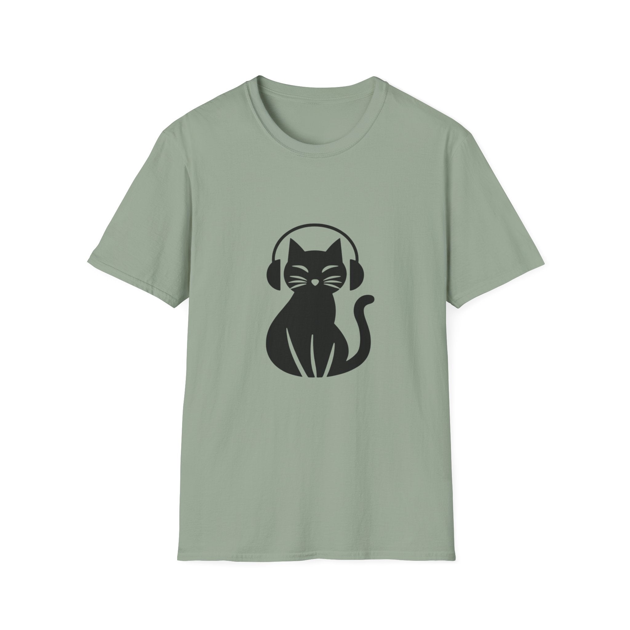 Cat With Headphones T-Shirt