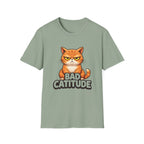 Bad Catitude (Transparent Text) T-Shirt