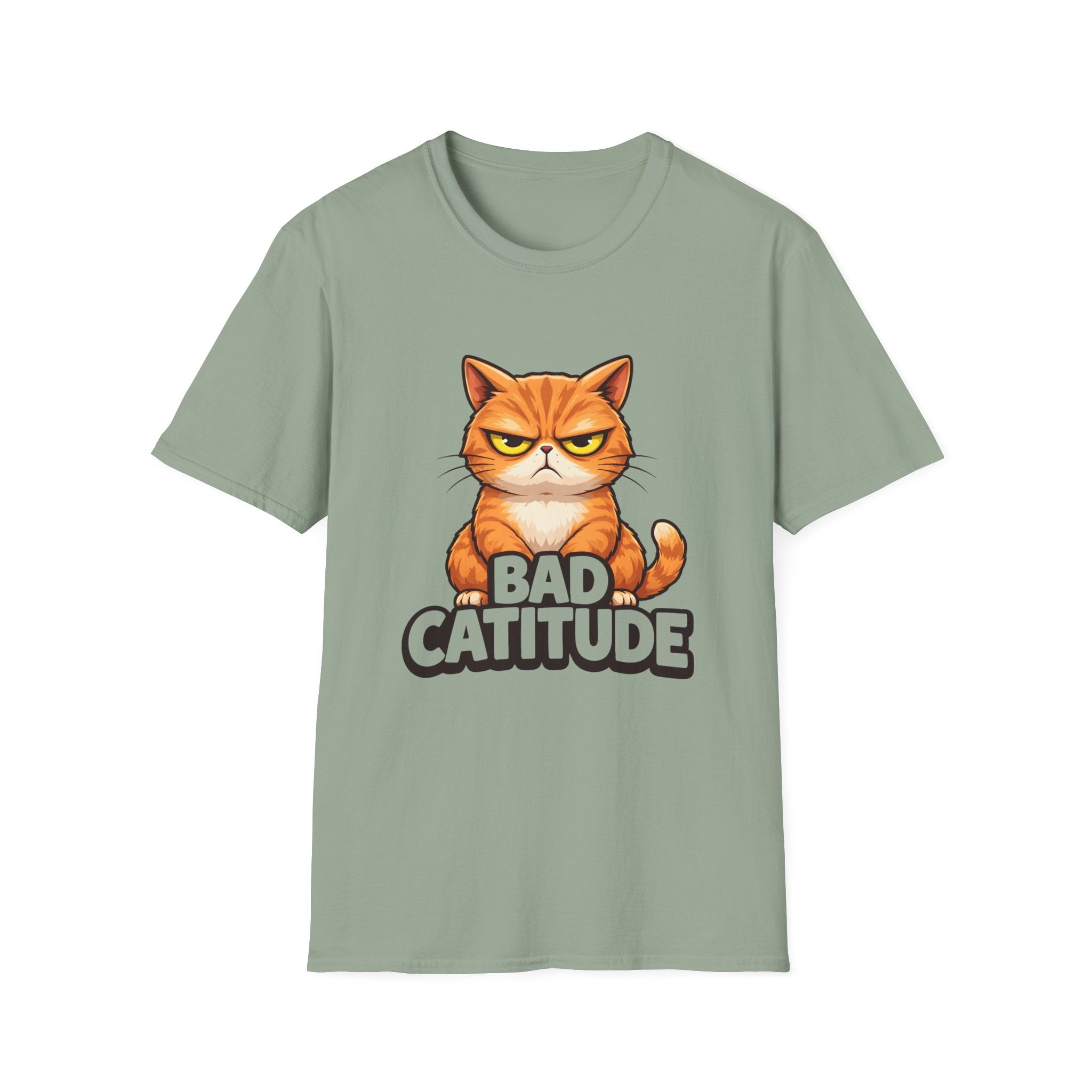 Bad Catitude (Transparent Text) T-Shirt