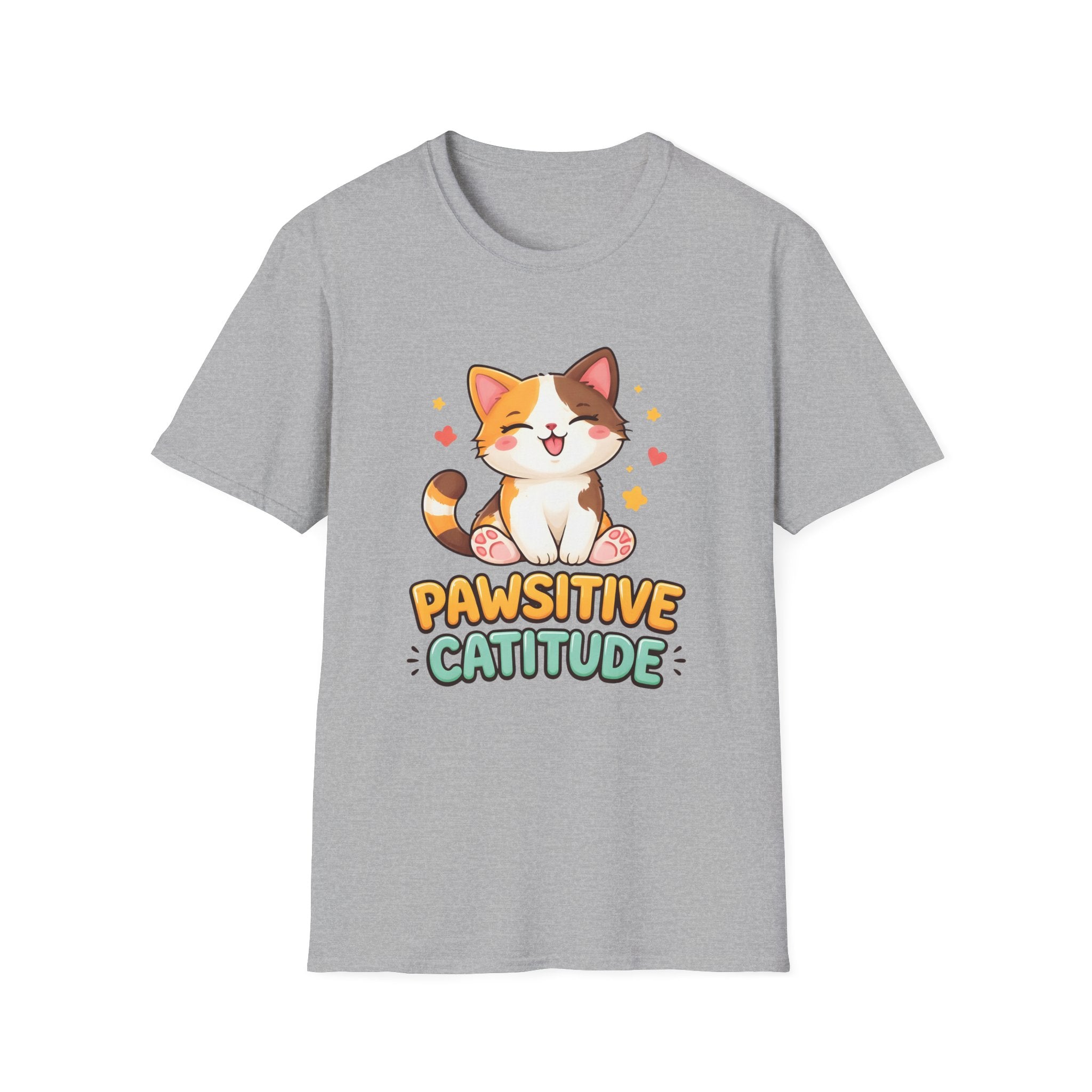 Pawsitive Catitude (Sitting Cat) T-Shirt