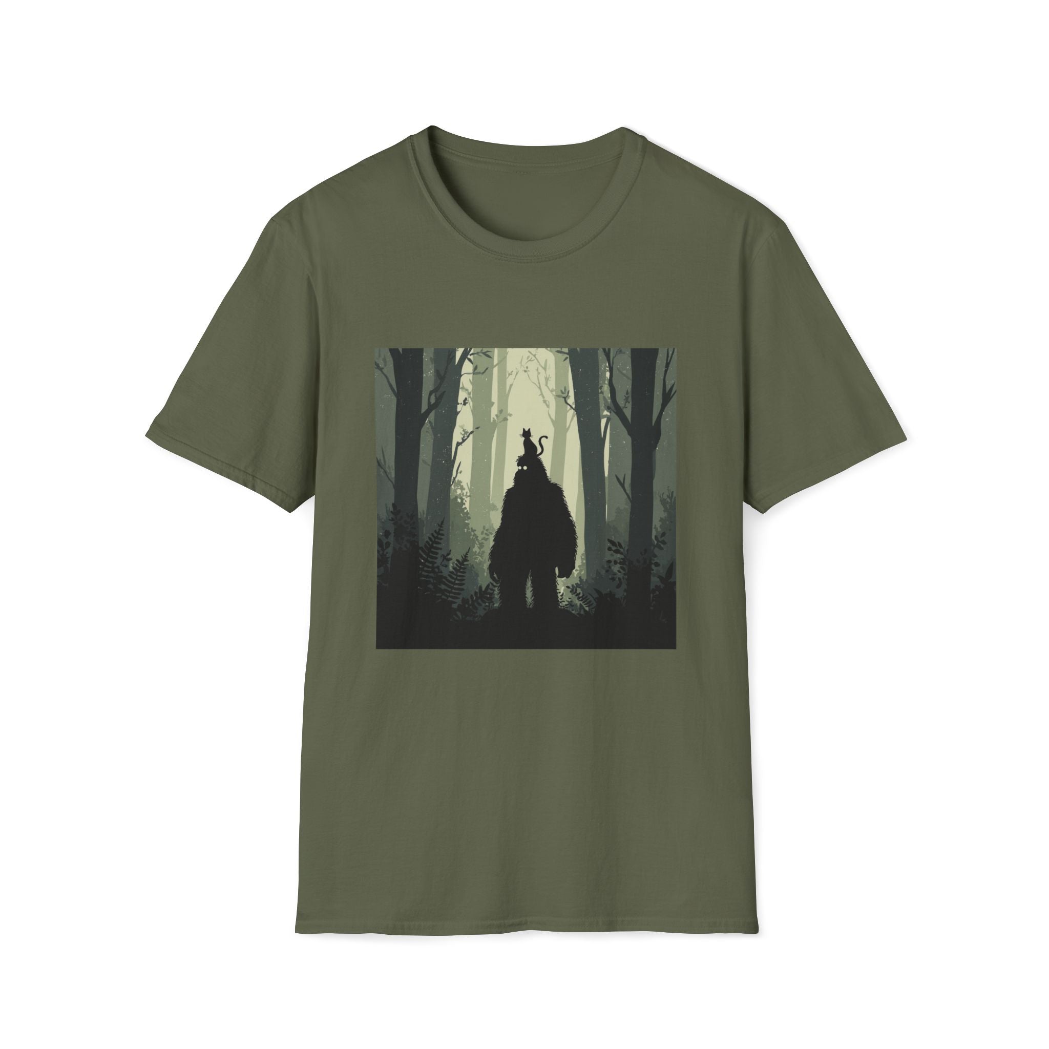 Bigfoot and Cat T-Shirt