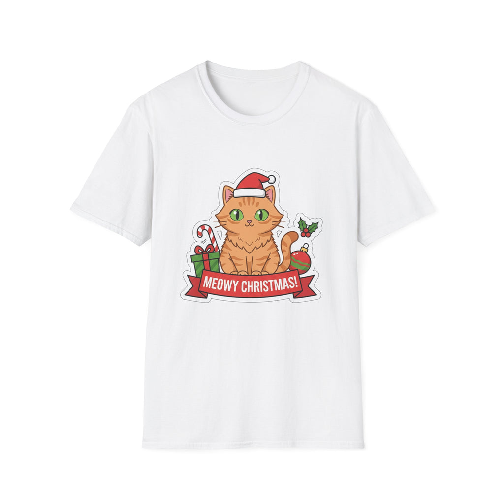 Meowy Christmas (Orange Cat) T-Shirt