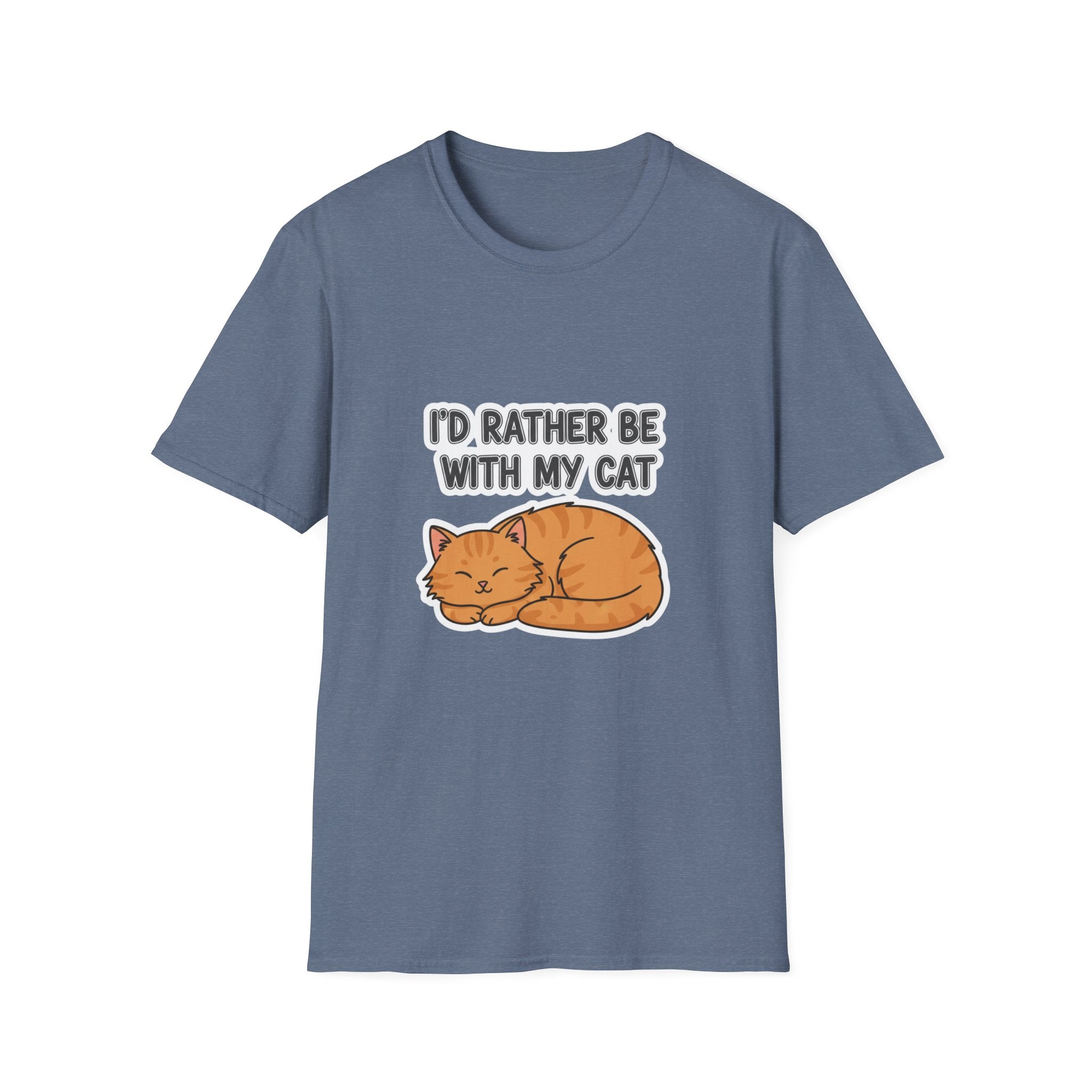 I'd Rather Be With My Cat (Orange Cat) T-Shirt