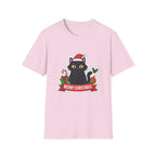 Meowy Christmas (Black Cat) T-Shirt