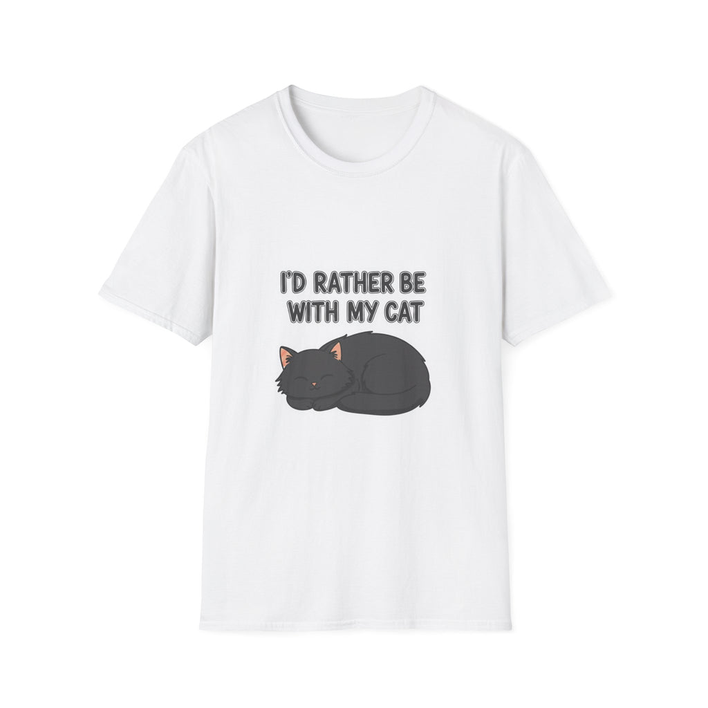 I'd Rather Be With My Cat (Gray Cat) T-Shirt