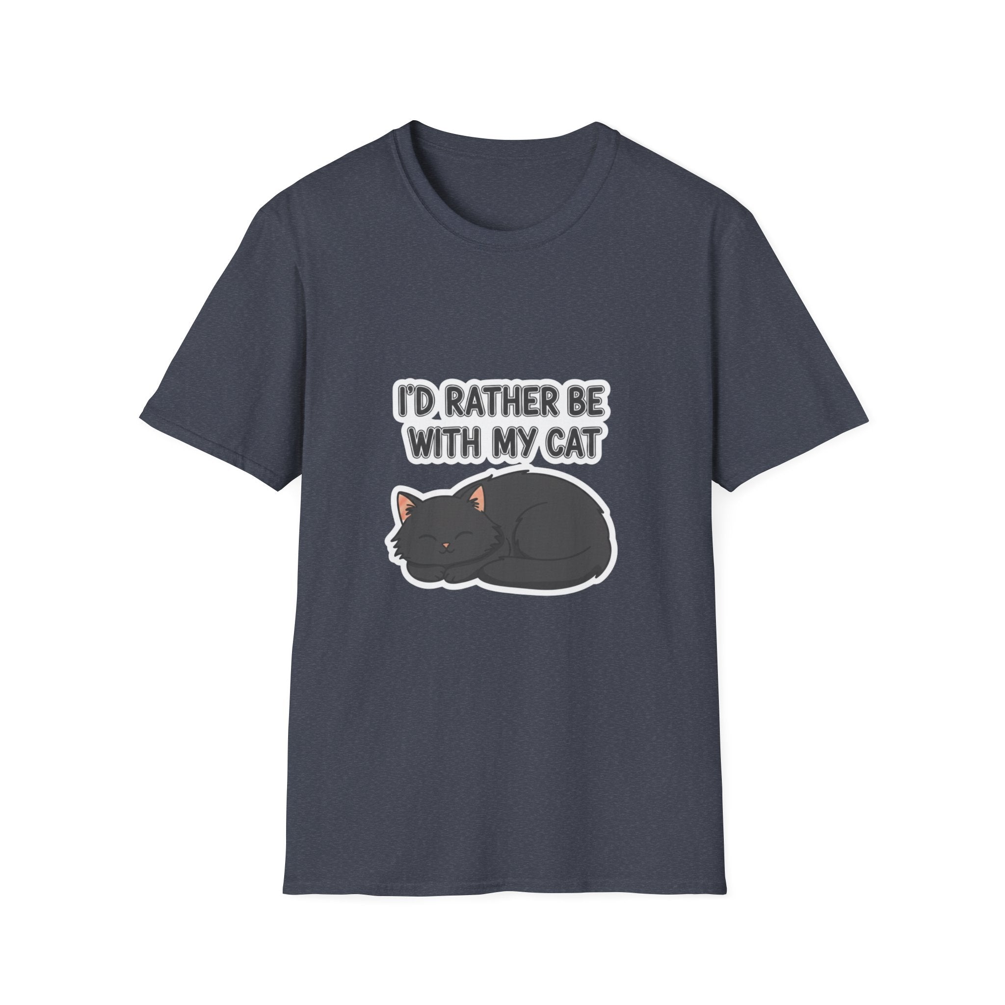 I'd Rather Be With My Cat (Gray Cat) T-Shirt
