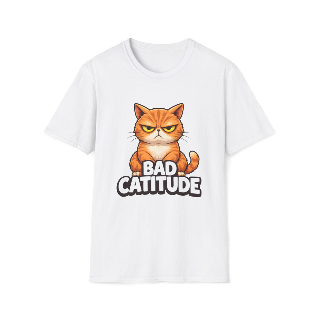Bad Catitude (Transparent Text) T-Shirt