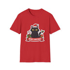 Meowy Christmas (Black Cat) T-Shirt