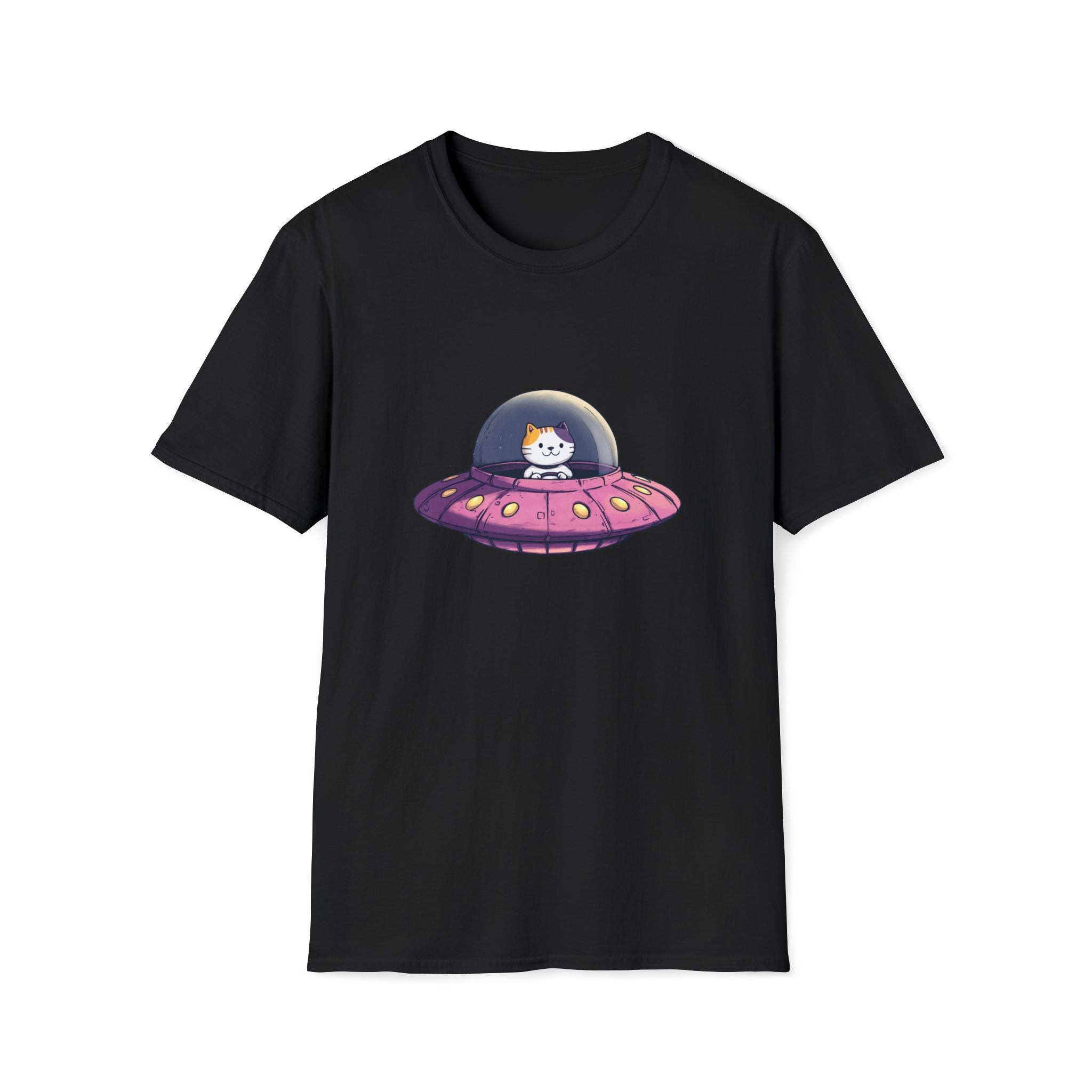Cat in UFO T-Shirt