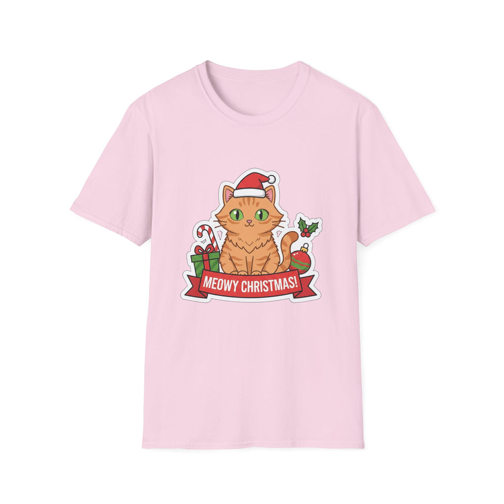 Meowy Christmas (Orange Cat) T-Shirt