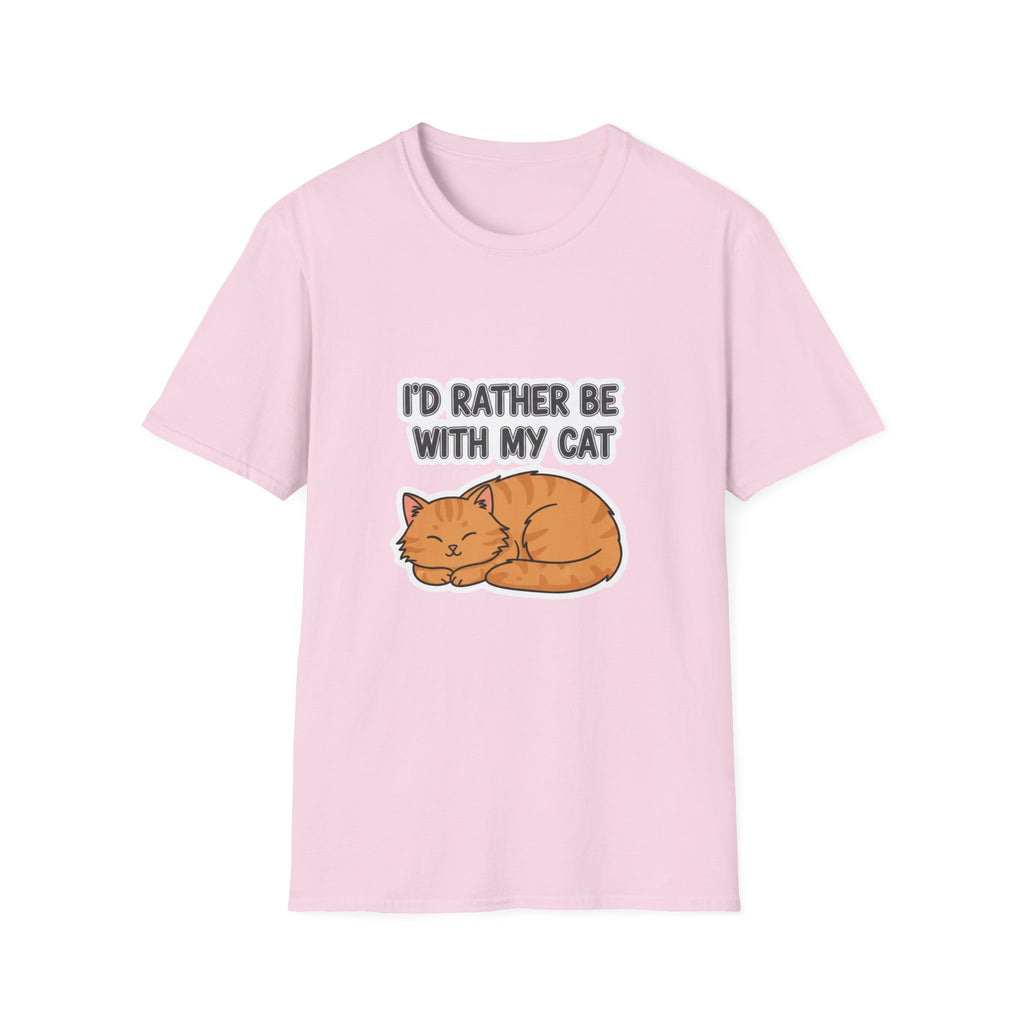I'd Rather Be With My Cat (Orange Cat) T-Shirt