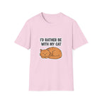 I'd Rather Be With My Cat (Orange Cat) T-Shirt