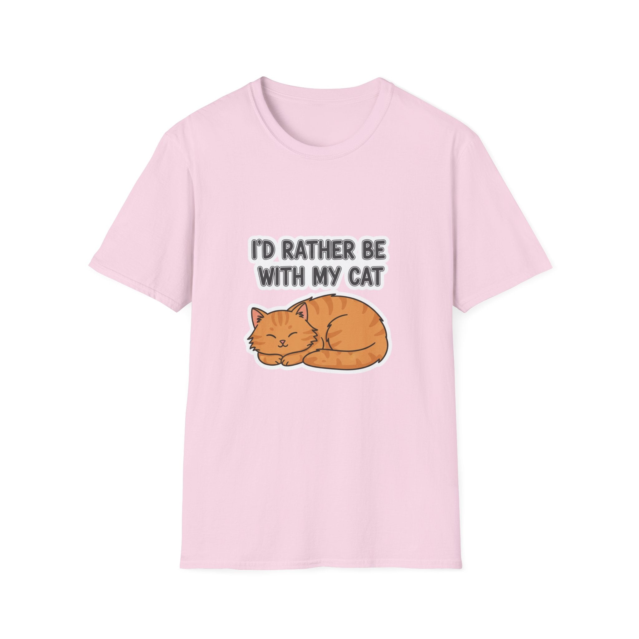 I'd Rather Be With My Cat (Orange Cat) T-Shirt