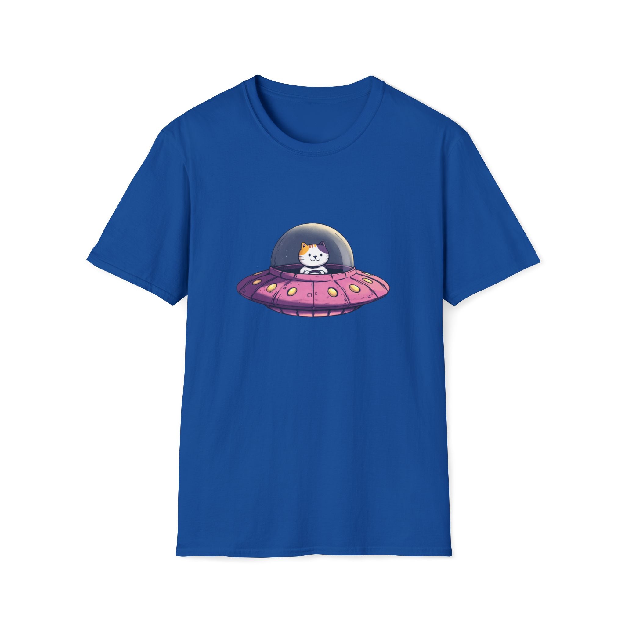Cat in UFO T-Shirt