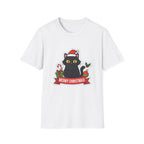 Meowy Christmas (Black Cat) T-Shirt