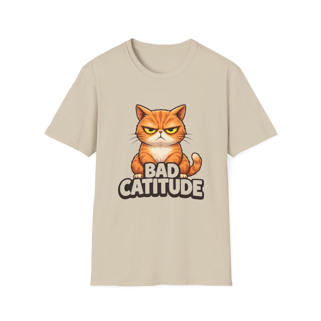 Bad Catitude (Transparent Text) T-Shirt