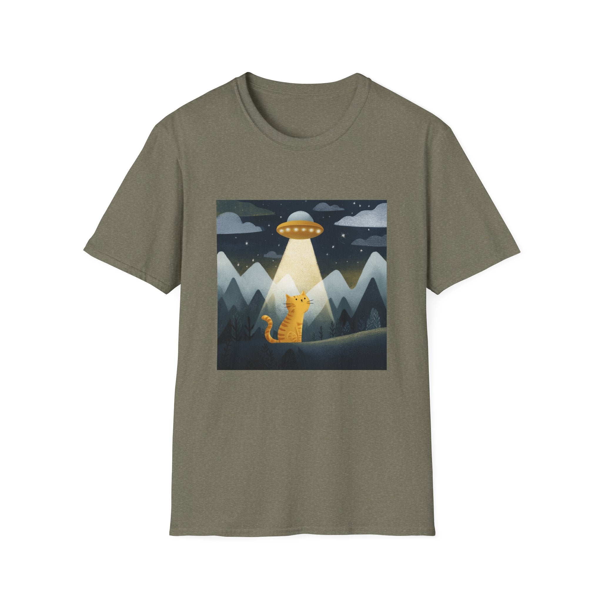 Cat Under UFO T-Shirt