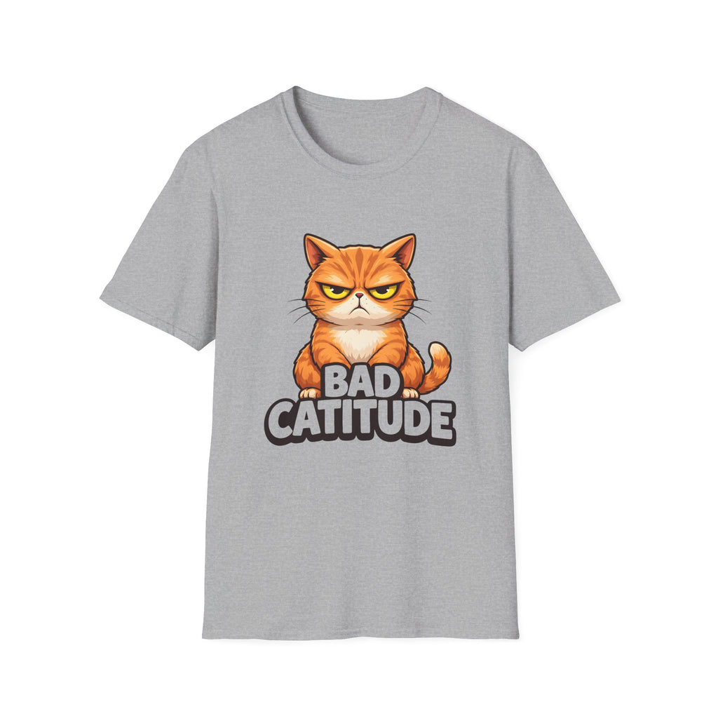 Bad Catitude (Transparent Text) T-Shirt