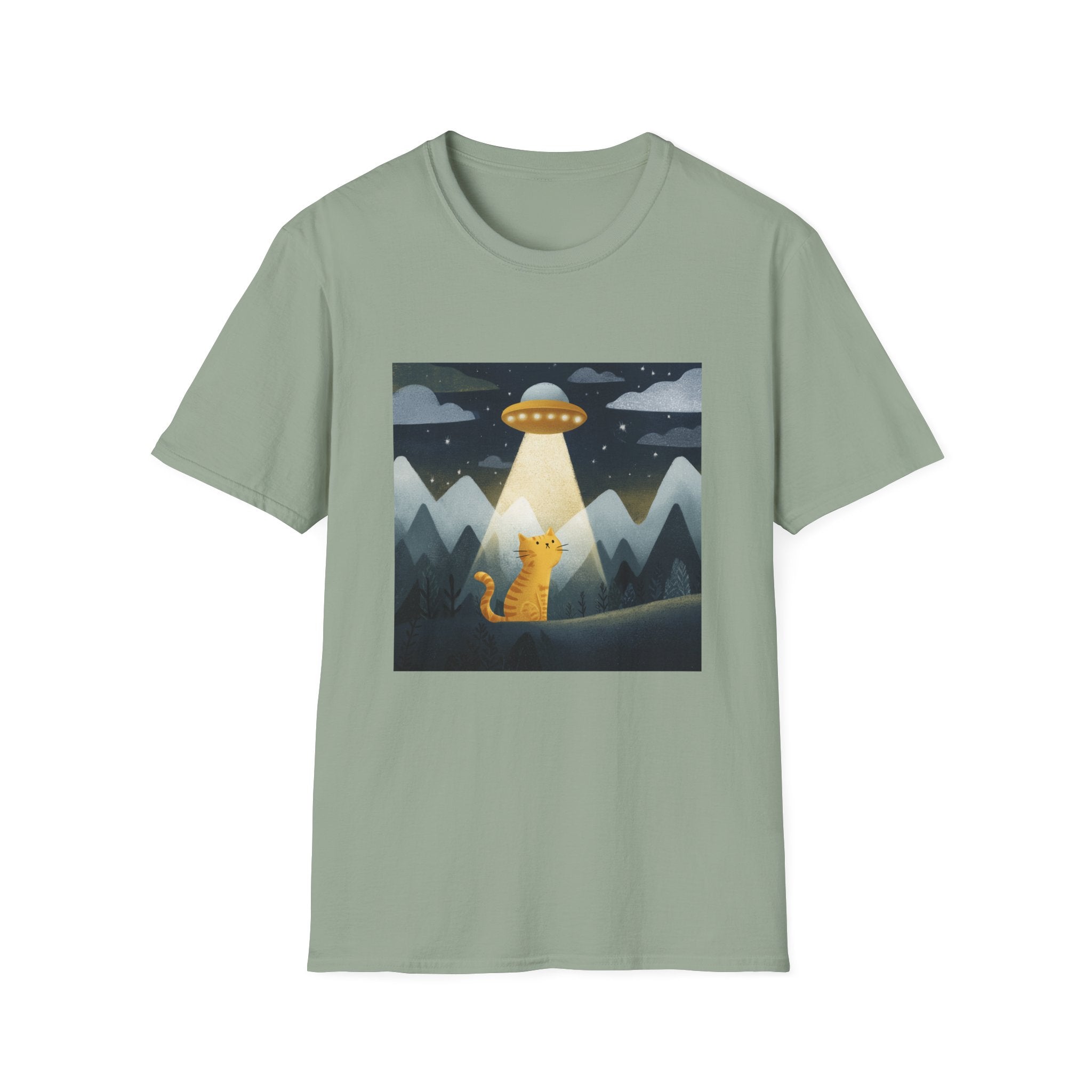 Cat Under UFO T-Shirt