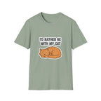 I'd Rather Be With My Cat (Orange Cat) T-Shirt