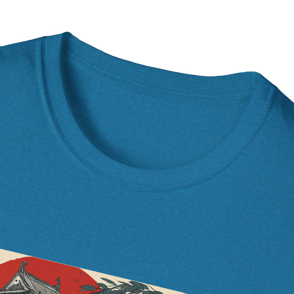 Cat in Front of Samurai Castle T-Shirt