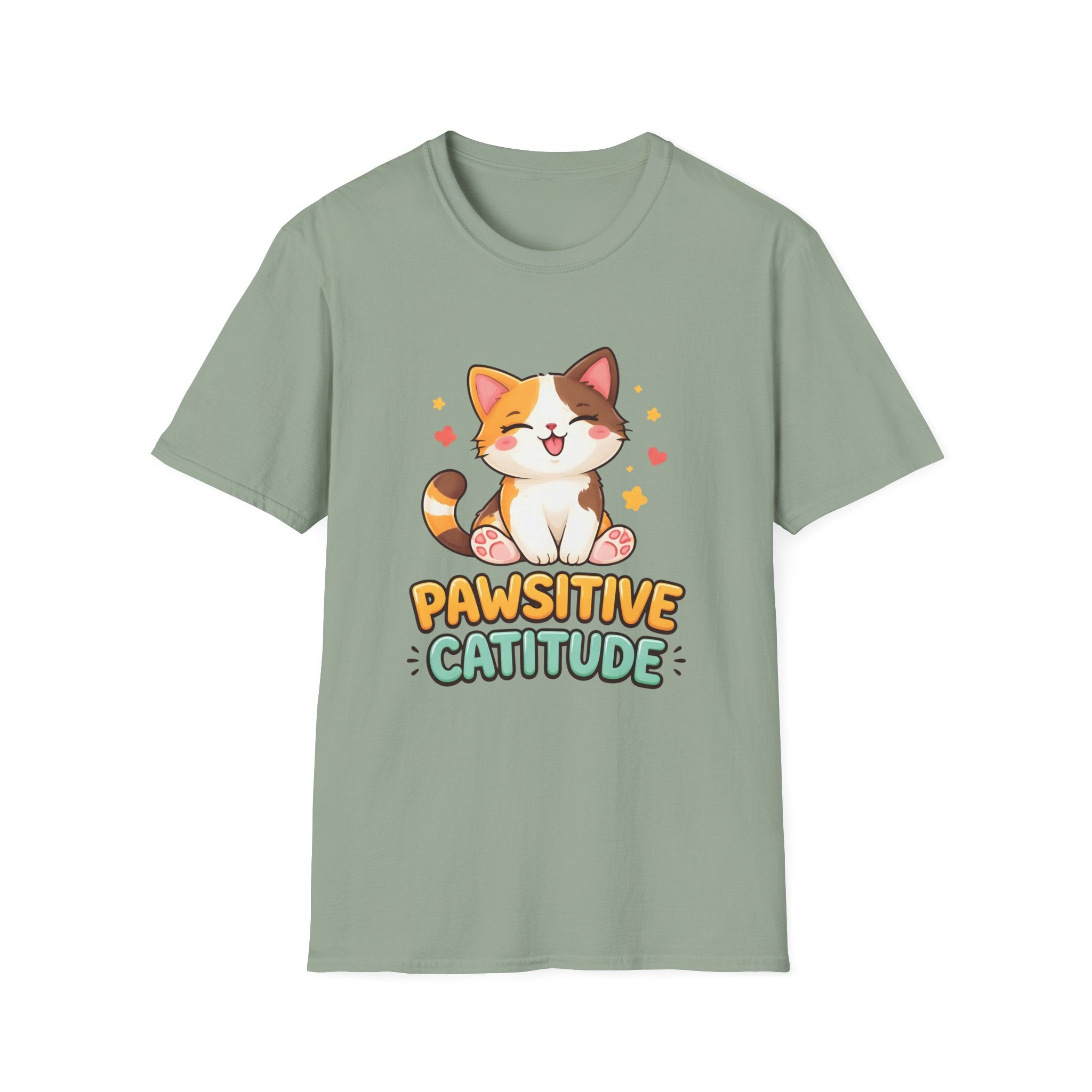 Pawsitive Catitude (Sitting Cat) T-Shirt