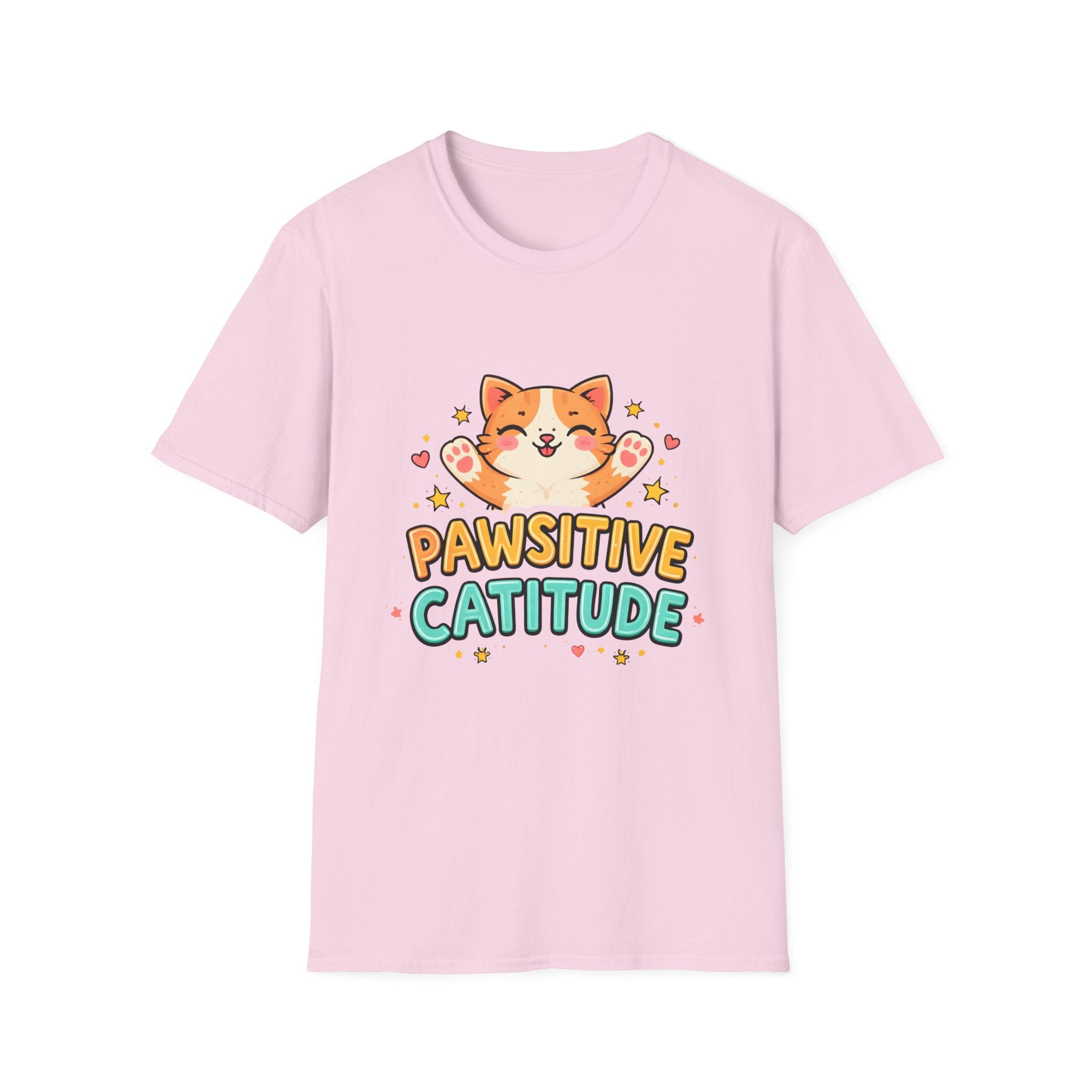 Pawsitive Catitude (Outstretched Arms) T-Shirt
