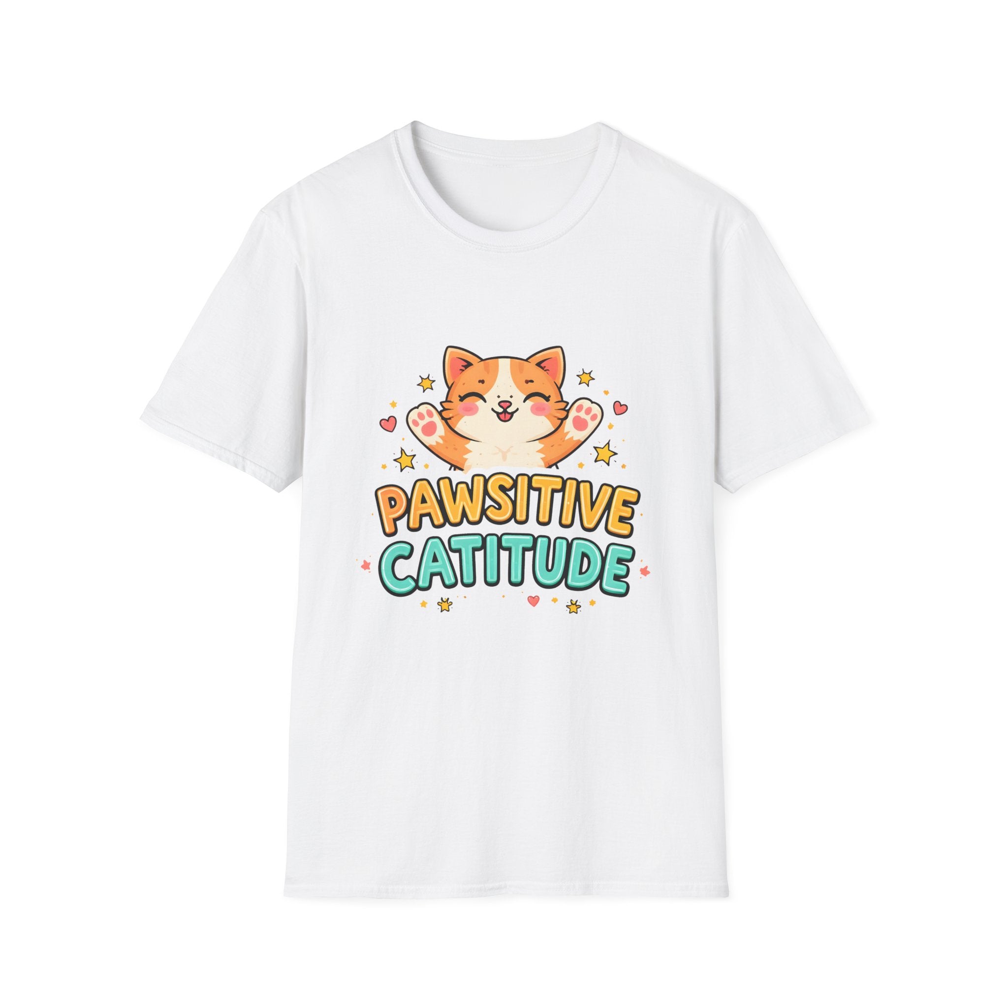 Pawsitive Catitude (Outstretched Arms) T-Shirt