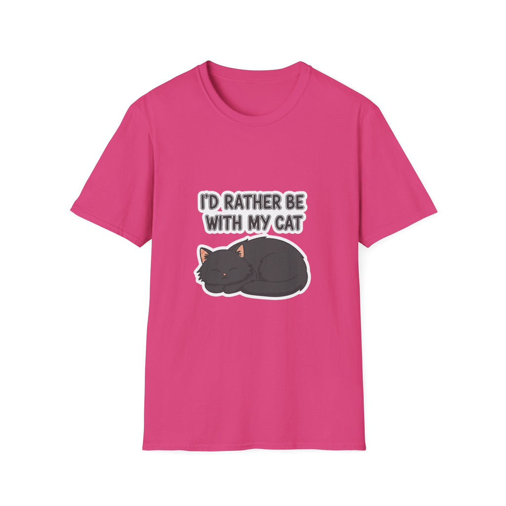 I'd Rather Be With My Cat (Gray Cat) T-Shirt