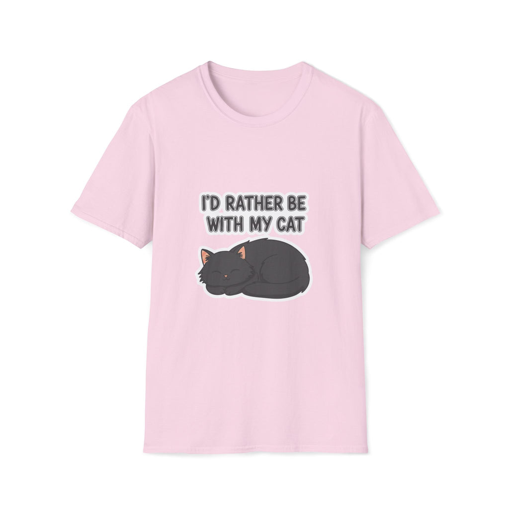 I'd Rather Be With My Cat (Gray Cat) T-Shirt
