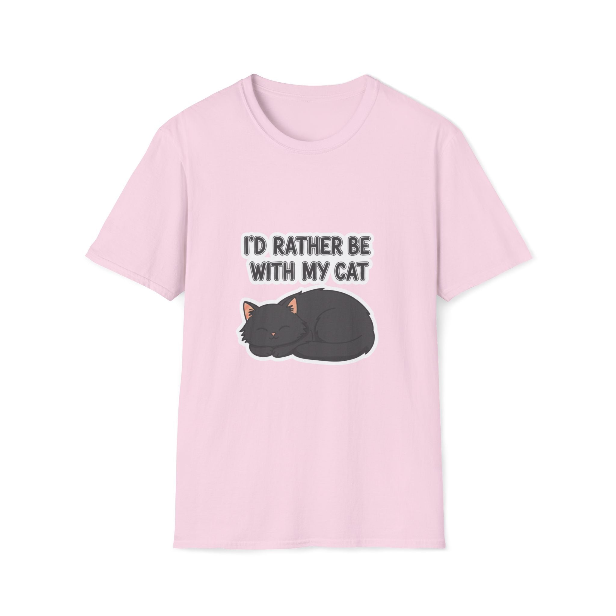I'd Rather Be With My Cat (Gray Cat) T-Shirt