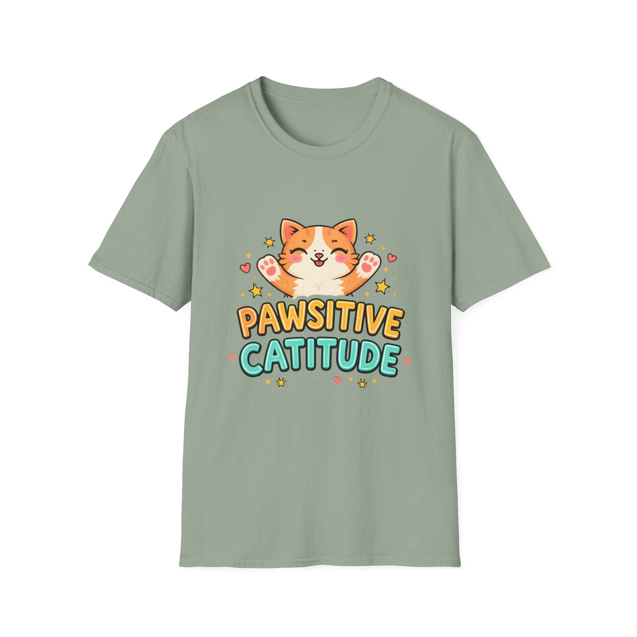 Pawsitive Catitude (Outstretched Arms) T-Shirt