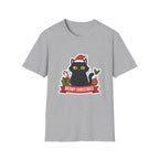 Meowy Christmas (Black Cat) T-Shirt