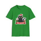 Meowy Christmas (Black Cat) T-Shirt