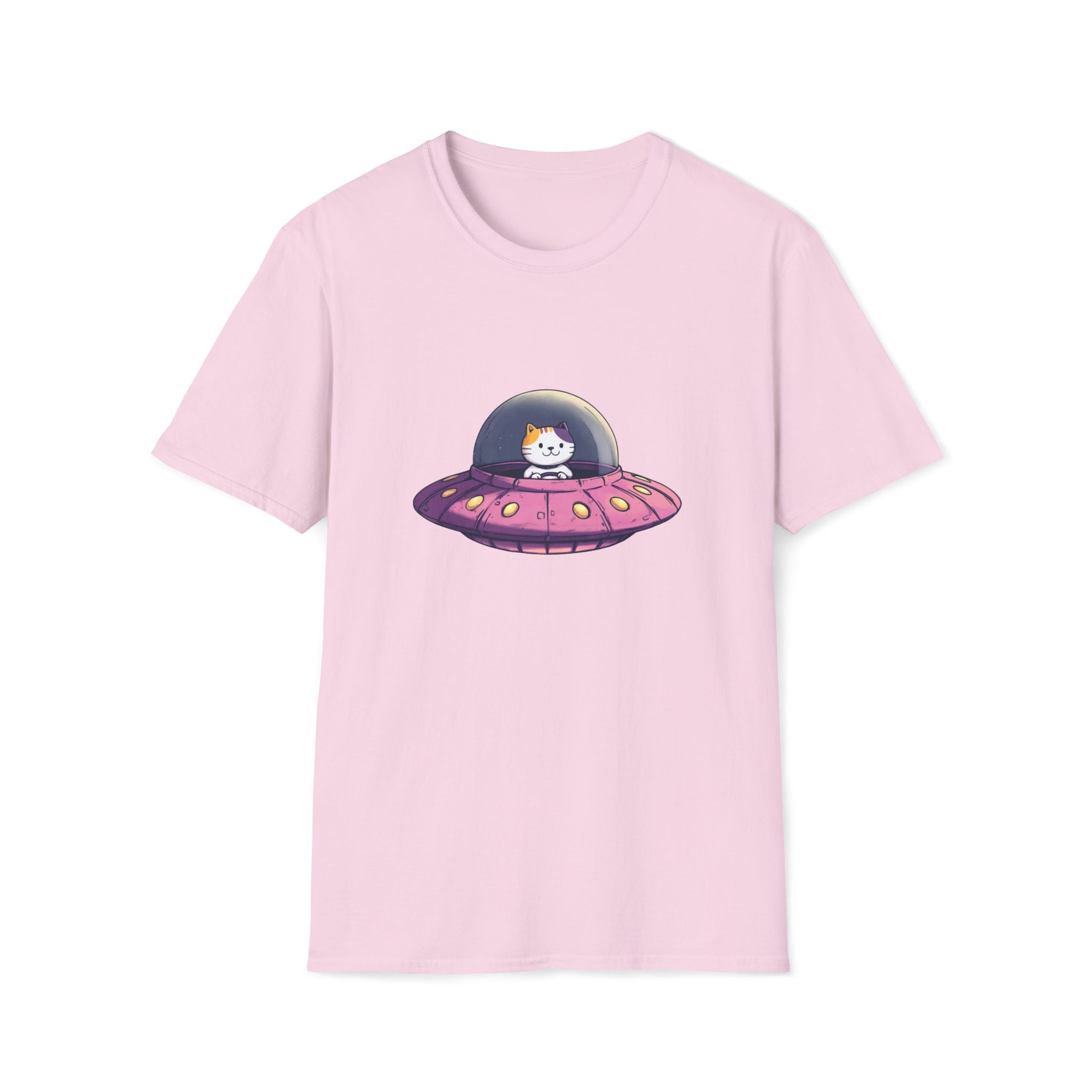 Cat in UFO T-Shirt