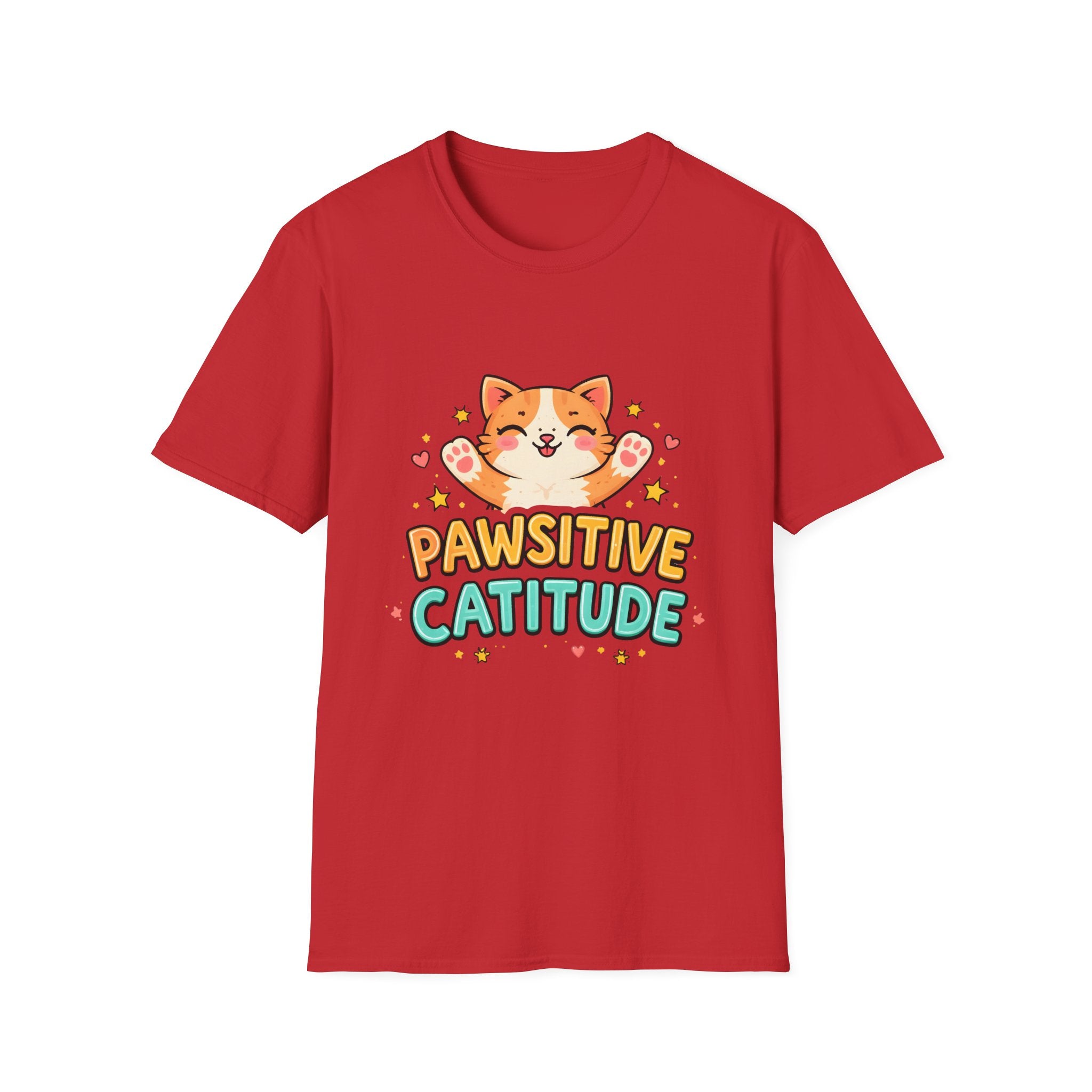 Pawsitive Catitude (Outstretched Arms) T-Shirt