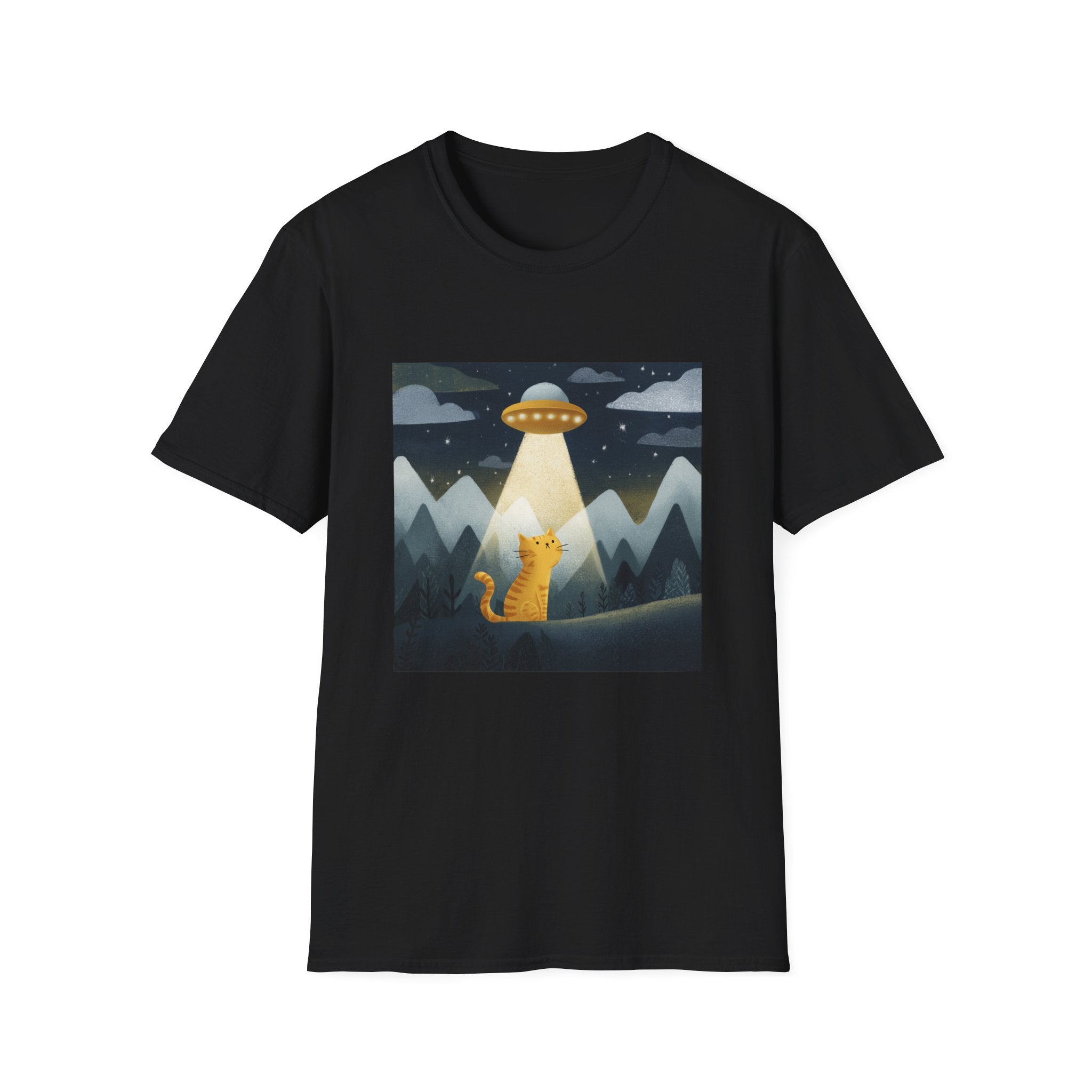 Cat Under UFO T-Shirt