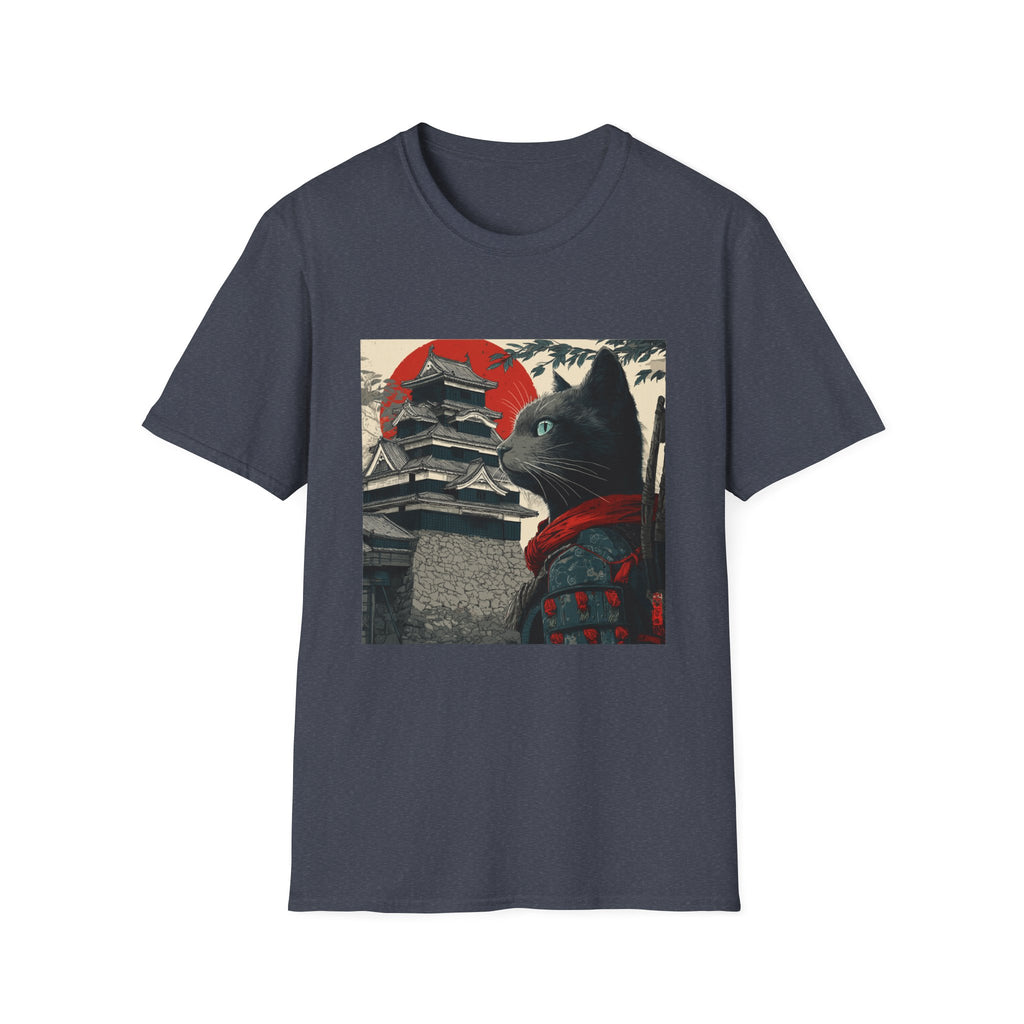 Cat in Front of Samurai Castle T-Shirt