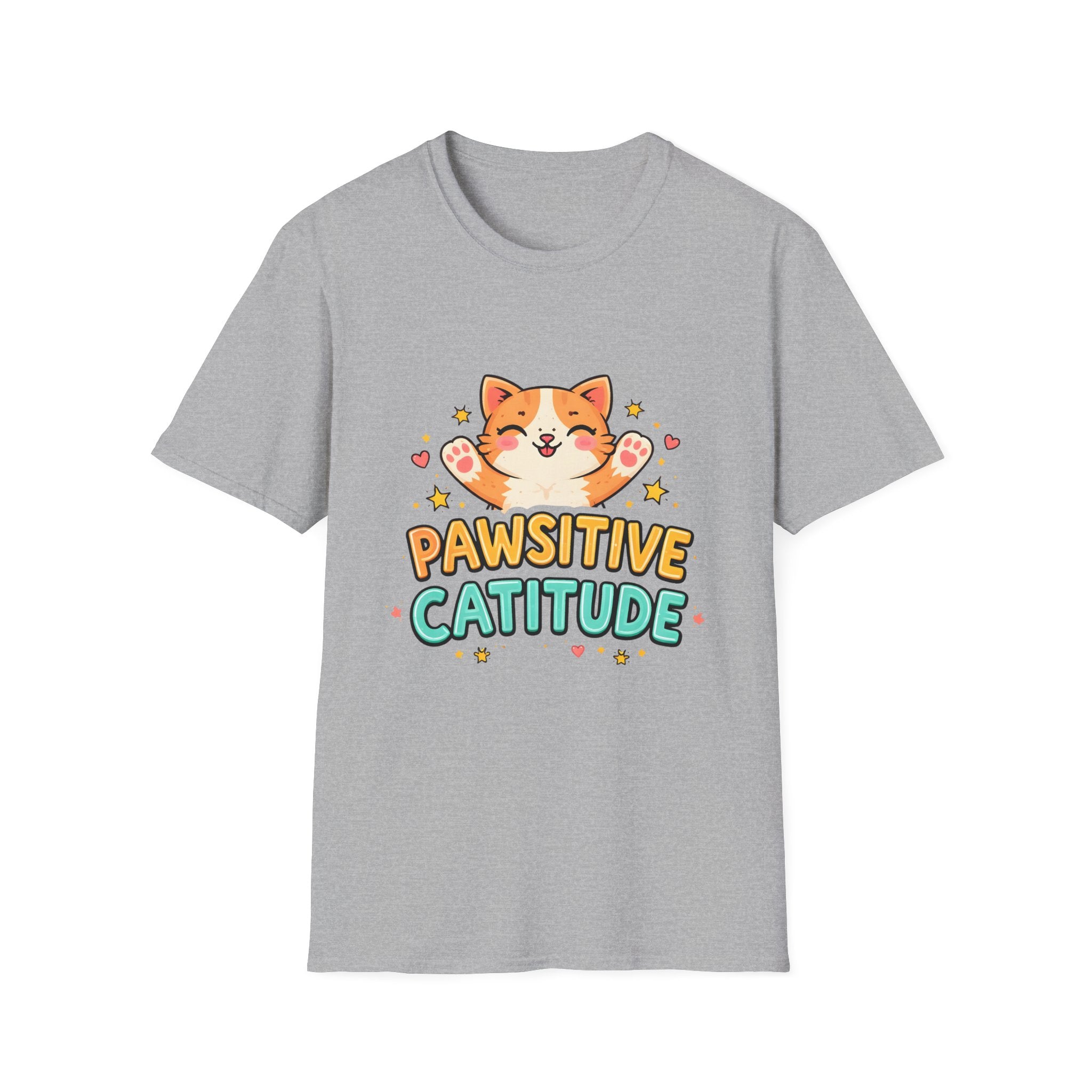 Pawsitive Catitude (Outstretched Arms) T-Shirt
