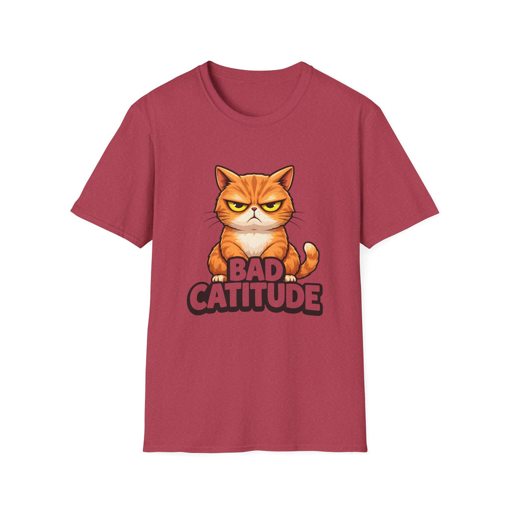 Bad Catitude (Transparent Text) T-Shirt