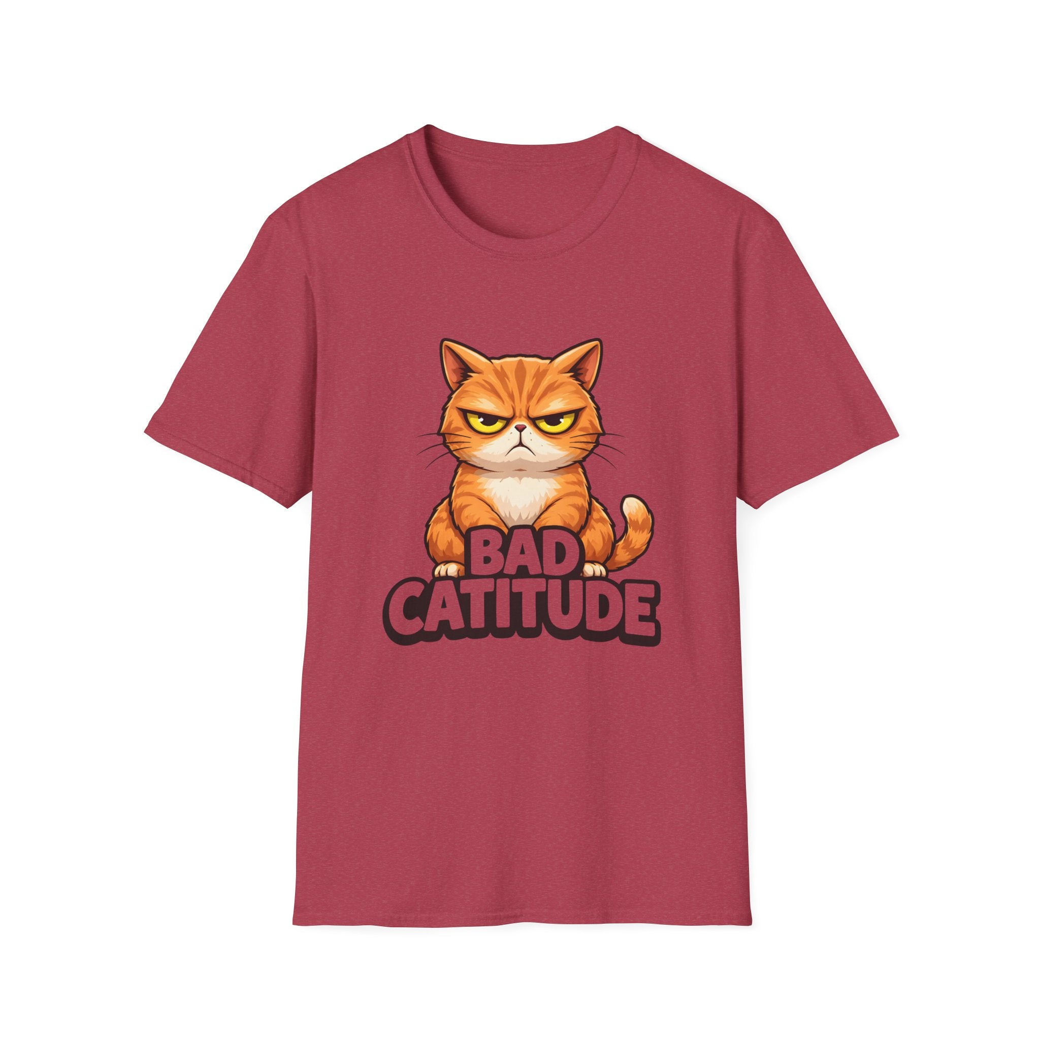 Bad Catitude (Transparent Text) T-Shirt