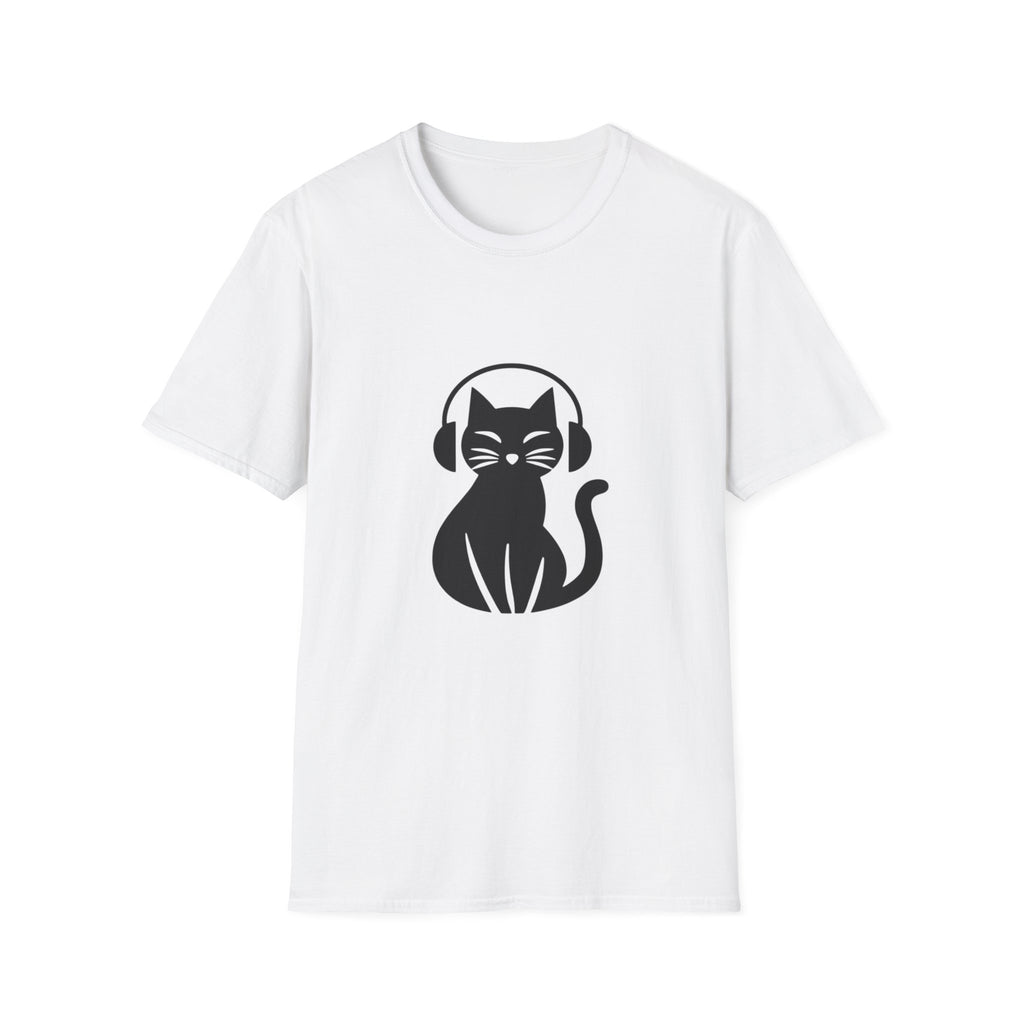 Cat With Headphones T-Shirt